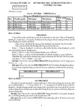 Đề thi chọn học sinh giỏi tỉnh lớp 11 năm học 2013 - 2014 môn Tin học